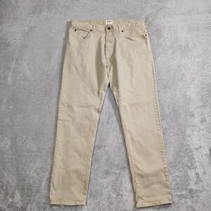 Todd Snyder Stretch 5 Pocket Jeans Mens 34x30 Tan Kakhi Denim Pants Straight Fit